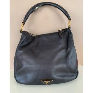 Authentic Prada Leather Hobo Bag